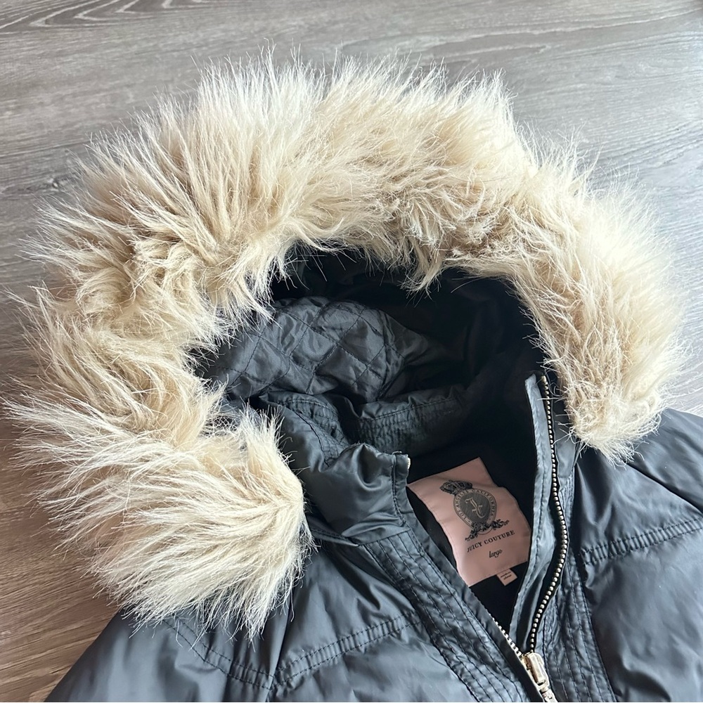 Juicy Couture, y2k style, black puffer down coat, size L - Picture 4 of 10